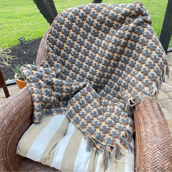 Pendleton Bedding Vintage Pendleton Made In Usa Pure Virgin Wool Throwblanket Houndstooth